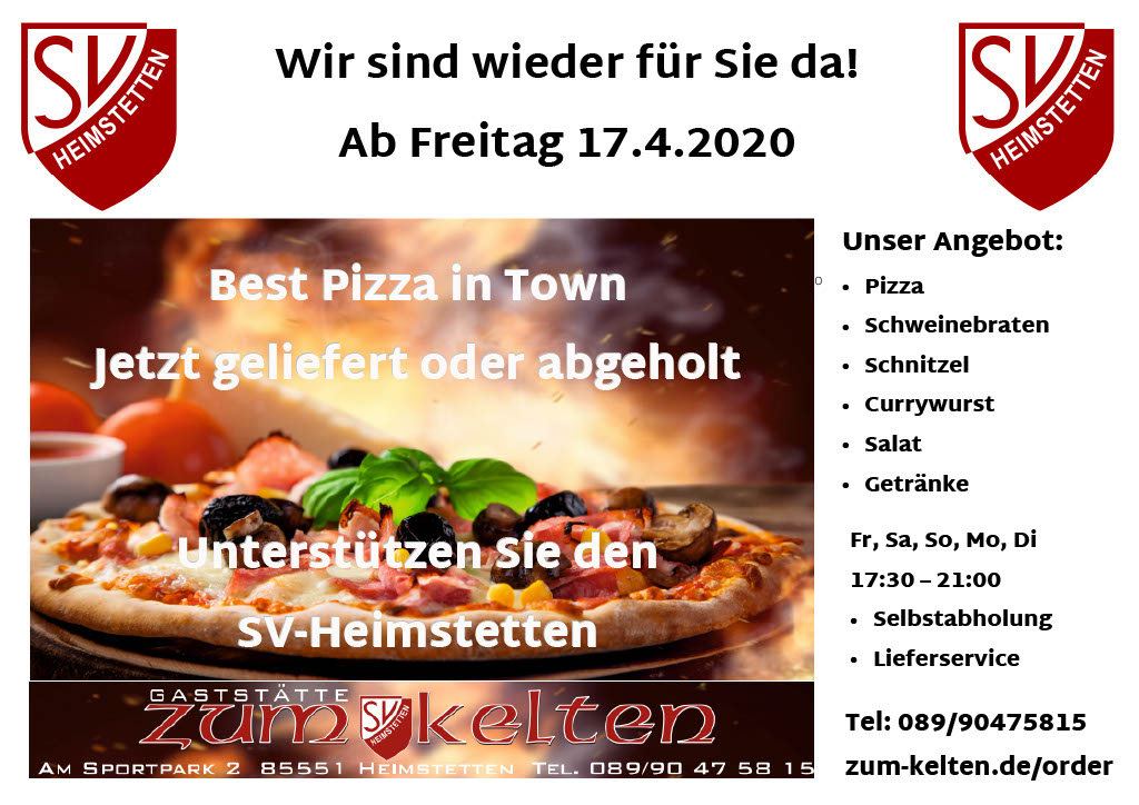 Gaststätte “Zum Kelten” öffnet wieder zum 17.04.!